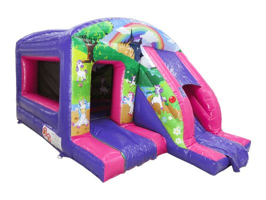 Chicas Rosa dibujos animados Bala Hada Mágica Inflable castillo de salpicadores con diapositiva 6 * 4 * 3,5m Tamaño