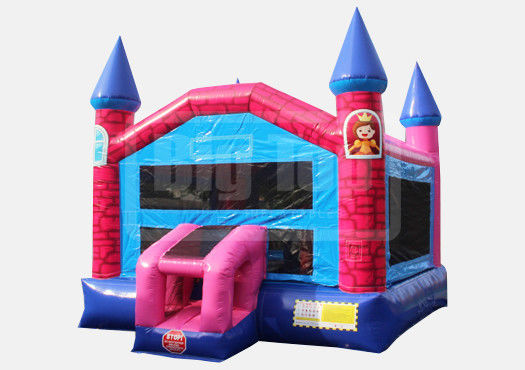 Chicas Rosa dibujos animados Bala Hada Mágica Inflable castillo de salpicadores con diapositiva 6 * 4 * 3,5m Tamaño