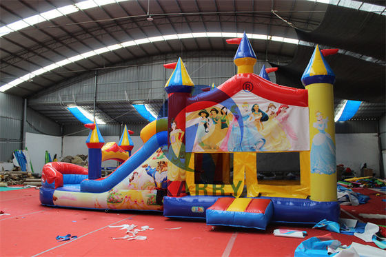 Logotipo personalizado aceptable comercial inflables salto castillo salto combo de toboganes