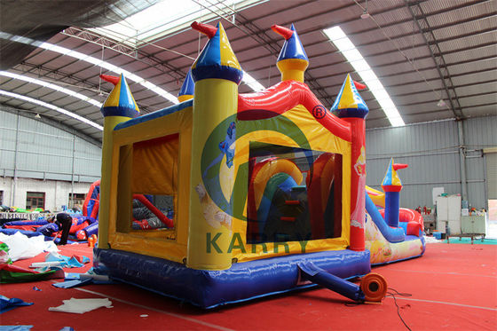 Logotipo personalizado aceptable comercial inflables salto castillo salto combo de toboganes