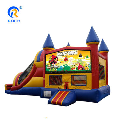 Combo de deslizamiento de castillo inflable para niños Material de PVC Unisex Ireful Birds Bounce House
