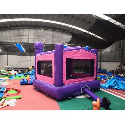 Impresión digital Arco iris unicornio PVC inflables castillo púrpura castillo comercial