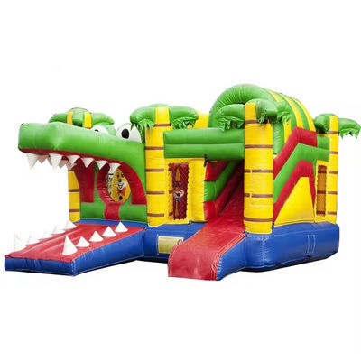 EN14960 Salto de pista de obstáculos con deslizamiento combinado de castillo inflable certificado