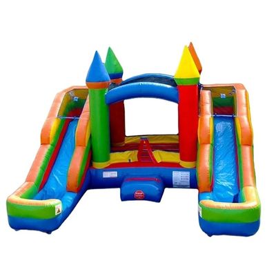 Casa de rebote inflable de agua de PVC de grado comercial con kits de deslizamiento y reparación