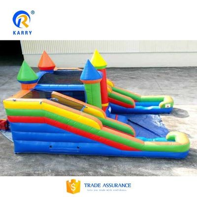 Casa de rebote inflable de agua de PVC de grado comercial con kits de deslizamiento y reparación