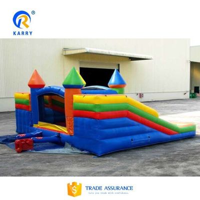 Casa de rebote inflable de agua de PVC de grado comercial con kits de deslizamiento y reparación