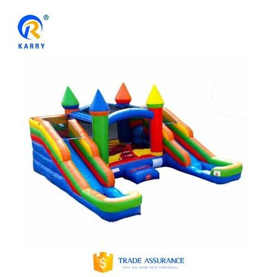 Casa de rebote inflable de agua de PVC de grado comercial con kits de deslizamiento y reparación