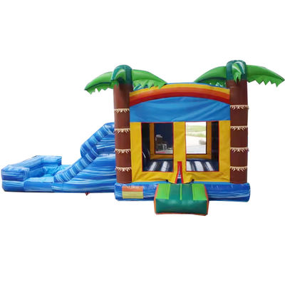 Unisex Palma Inflable Castillo de Salto Castillo de Salto con piscina y área de salto