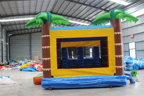 Unisex Palma Inflable Castillo de Salto Castillo de Salto con piscina y área de salto