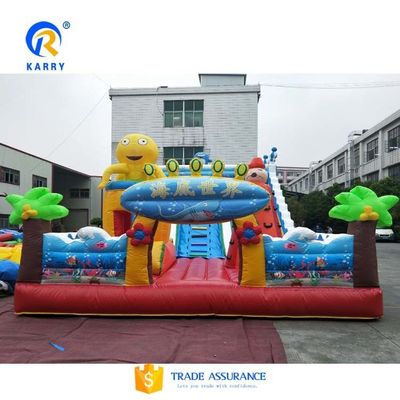 14 años hasta EN14960 Certificado de rebote inflable Fun City para parque de diversiones al aire libre