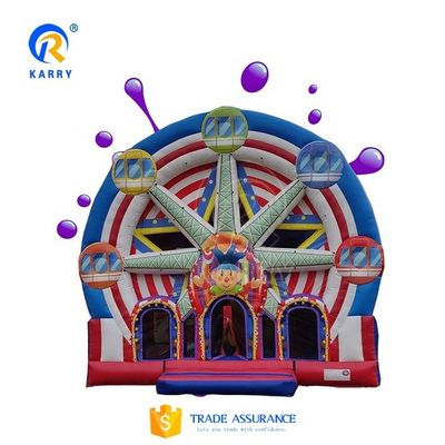 Jardín de juegos al aire libre portátil para niños Rueda de la fortuna divertida Castillo inflable Casa de salto