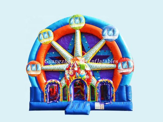 Jardín de juegos al aire libre portátil para niños Rueda de la fortuna divertida Castillo inflable Casa de salto