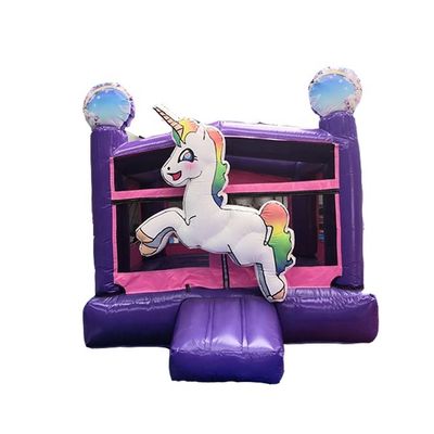 Unicornio Inflables Mini Combo Bouncer Comercial Salto en el Aire Niños Castillo Rebordante Ideal