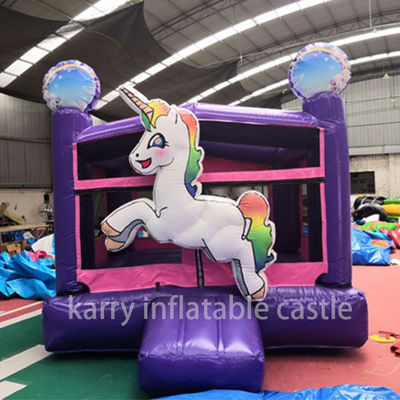 Unicornio Inflables Mini Combo Bouncer Comercial Salto en el Aire Niños Castillo Rebordante Ideal