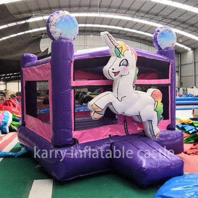 Unicornio Inflables Mini Combo Bouncer Comercial Salto en el Aire Niños Castillo Rebordante Ideal