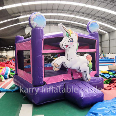 Unicornio Inflables Mini Combo Bouncer Comercial Salto en el Aire Niños Castillo Rebordante Ideal
