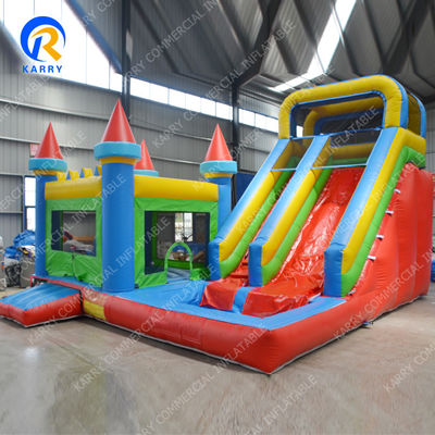 Tamaño personalizado Deslizador húmedo seco Combo Inflables Moonwalk Salto Castillo