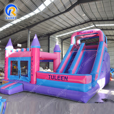 Tamaño personalizado Deslizador húmedo seco Combo Inflables Moonwalk Salto Castillo