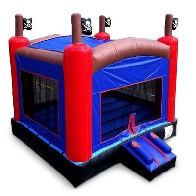 Unisex ambiental Pirata castillo de salto con trampolín inflable y juegos al aire libre