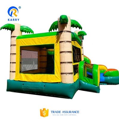 14 Años de Edad Rango Inflable Casa de salto con tobogán y palma