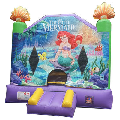 Tamaño personalizado Mermaid comercial hinchable saltando en el aire Casa de salpicadores para el parque