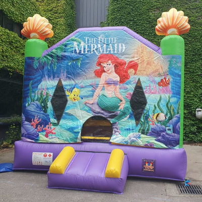 Tamaño personalizado Mermaid comercial hinchable saltando en el aire Casa de salpicadores para el parque