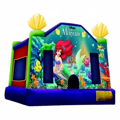 Tamaño personalizado Mermaid comercial hinchable saltando en el aire Casa de salpicadores para el parque