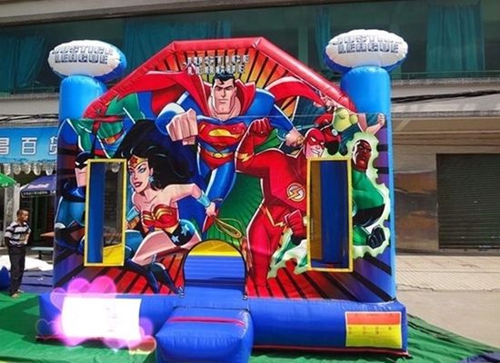 Servicio profesional de OEM Inflatable Liga de la Justicia Castillo Rebornado desde hace 14 años