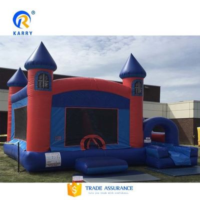 5x5m Rainbow Inflatable Unicorn Castillo Rebobinado Slide Combo Colección de colores personalizada