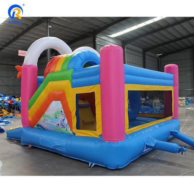 Unisex PORTABLE Rainbow Unicorns Castillo Salto Saltidor Slide Combo en color del arco iris