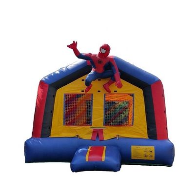 Casa de salto inflable de 65 kg con tobogán y diseño de salto aéreo 3D de Spiderman