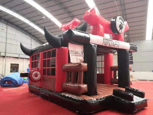 Castillo de Trampolín Inflables de Budokan Material de PVC Juego de salto Castillo de salto 6*5*4,2m