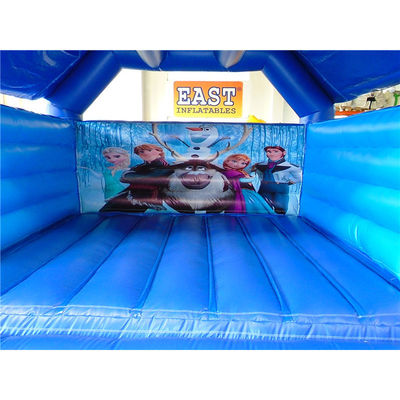 Blower con Blower Popular Trampolín congelado Inflable Casa de rebote azul Castillo
