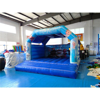 Blower con Blower Popular Trampolín congelado Inflable Casa de rebote azul Castillo