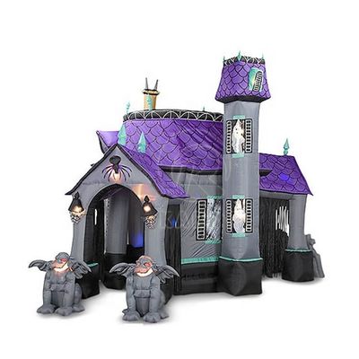 Portable Temática de Halloween Inflable Casa de rebote encantada para el entretenimiento de adultos