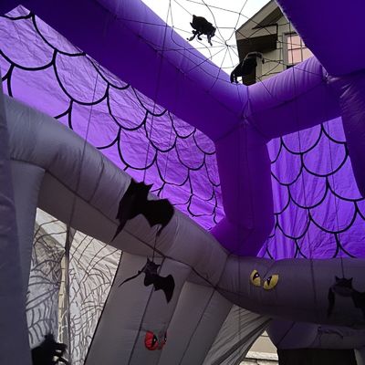 Portable Temática de Halloween Inflable Casa de rebote encantada para el entretenimiento de adultos