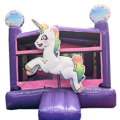 EN71/EN14960 Certificado Castillo de salto inflable de unicornio para aventuras de salto de niños