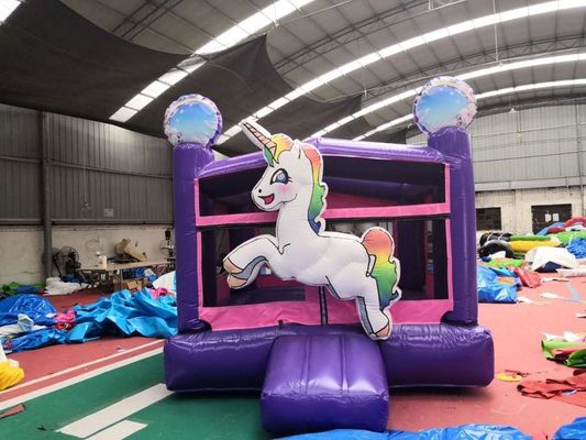 EN71/EN14960 Certificado Castillo de salto inflable de unicornio para aventuras de salto de niños