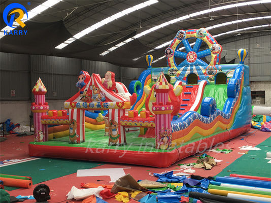 EN71/CE Certificado de diseño y kit de reparación del soplador de gran ciudad de diversión inflable para parques