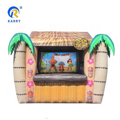 Unisex Inflatable Bar Juguete TIKI Bar Grande Castillo Rebobinado para niños para saltar y jugar juegos