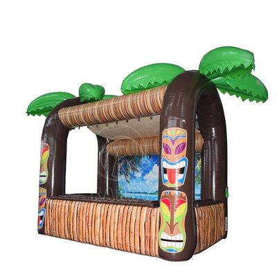 Unisex Inflatable Bar Juguete TIKI Bar Grande Castillo Rebobinado para niños para saltar y jugar juegos