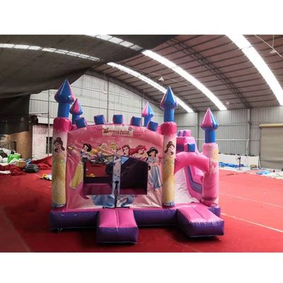 5*5*4.2m Slide de castillo de salto en el aire para la princesa rosa