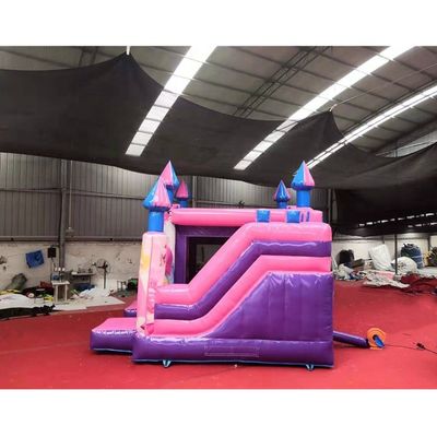 5*5*4.2m Slide de castillo de salto en el aire para la princesa rosa