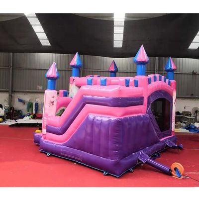 5*5*4.2m Slide de castillo de salto en el aire para la princesa rosa