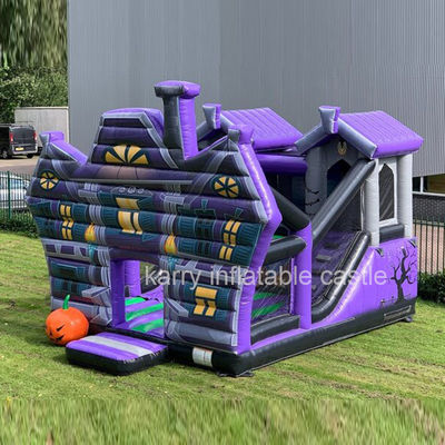 PORTABLE Más popular Casa embrujada de Halloween Obstáculo inflable Castillo de salvadores