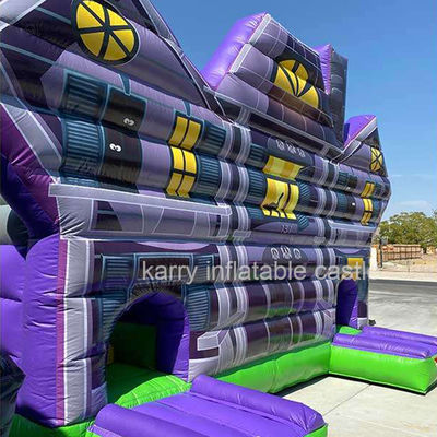 PORTABLE Más popular Casa embrujada de Halloween Obstáculo inflable Castillo de salvadores