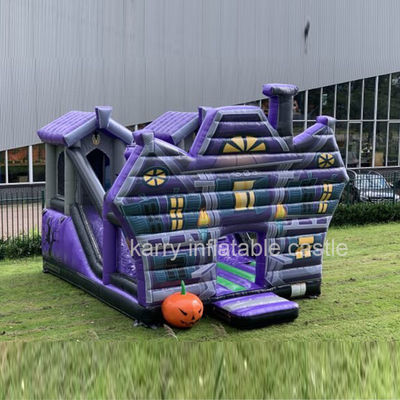 PORTABLE Más popular Casa embrujada de Halloween Obstáculo inflable Castillo de salvadores