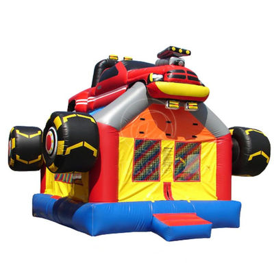 Obtener el mejor 3D Rojo de carreras inflable salto castillo para niños en el parque de atracciones