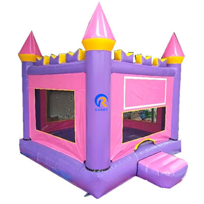 Castillo de salteadores inflables rosa para el juego de saltos en interiores para niños