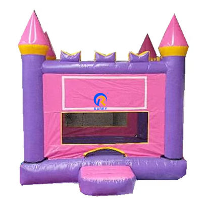 Castillo de salteadores inflables rosa para el juego de saltos en interiores para niños